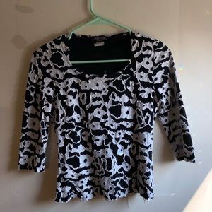 Funky black and white top
